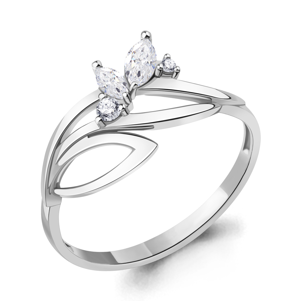 Кольцо Аквамарин - Серебро 925, Фианит (арт. 67856А.5)