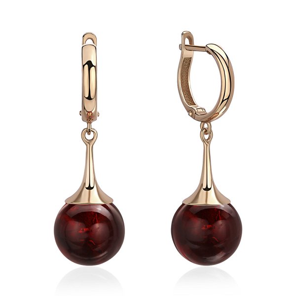 Серьги Максипром - Серебро 925, Янтарь (арт. 220 2923 20S)