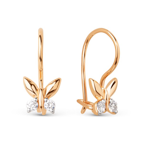 Серьги ЮФ Династия - Золото 375, Фианит (арт. 022772-5102)