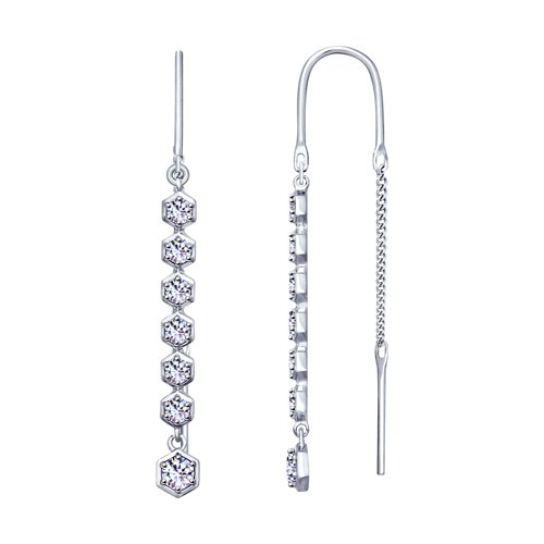 Серьги SOKOLOV - Серебро 925, Фианит (арт. 94022886)