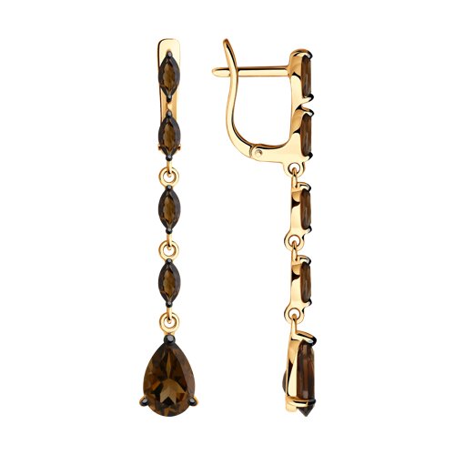 Серьги SOKOLOV - Серебро 925, Раухтопаз (арт. 92022833)