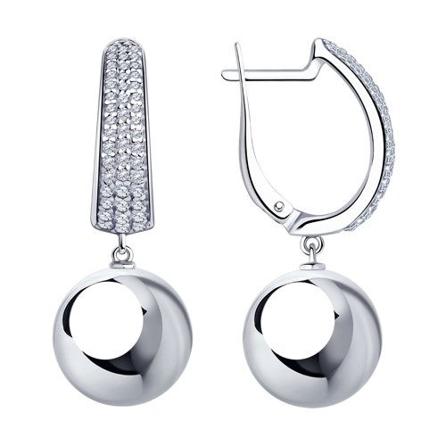 Серьги SOKOLOV - Серебро 925, Фианит (арт. 94023919)