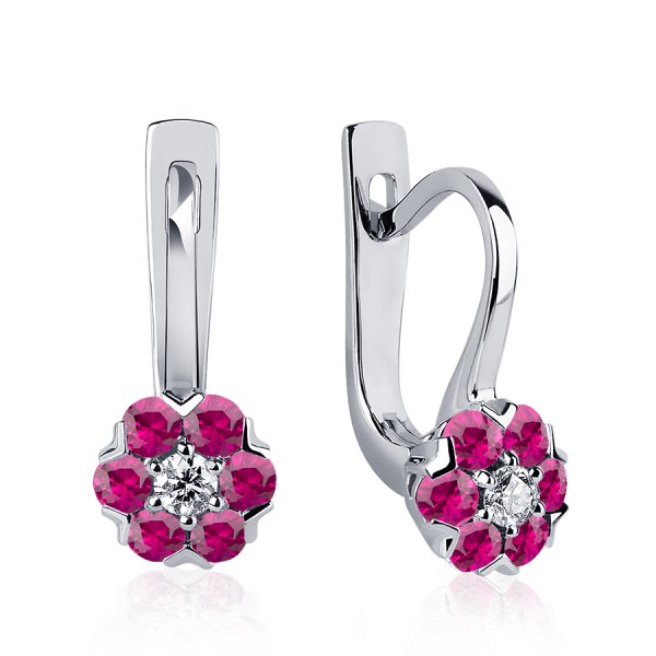 Серьги Platinum Lab. - Платина 950 (арт. ПС-247Р-01)