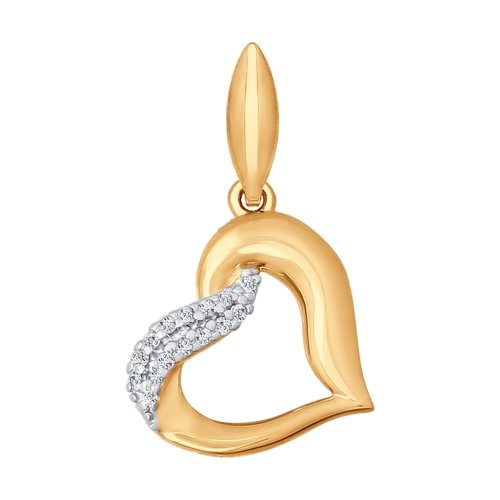 Подвеска SOKOLOV - Золото 585, Фианит (арт. 034792)