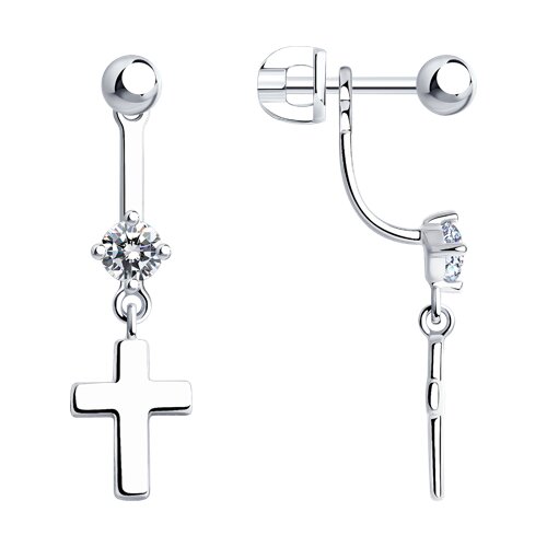 Серьги SOKOLOV - Серебро 925, Фианит (арт. 94025332)