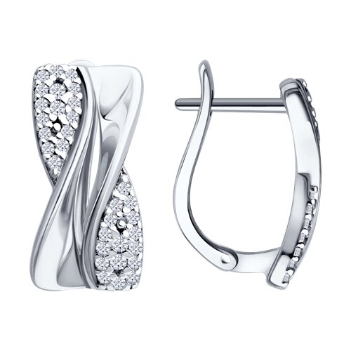Серьги SOKOLOV - Серебро 925, Фианит (арт. 94027527)