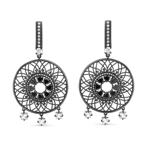 Серьги Кабаровских - Серебро 925, Фианит (арт. 12-605-0189)