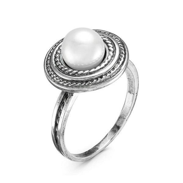 Кольцо Красная пресня - Серебро 925, Жемчуг имитация (арт. 2369264)