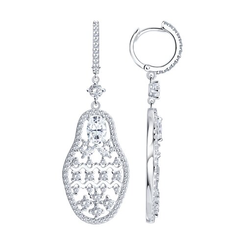 Серьги Diamant - Серебро 925, Фианит (арт. 94-121-00276-1)