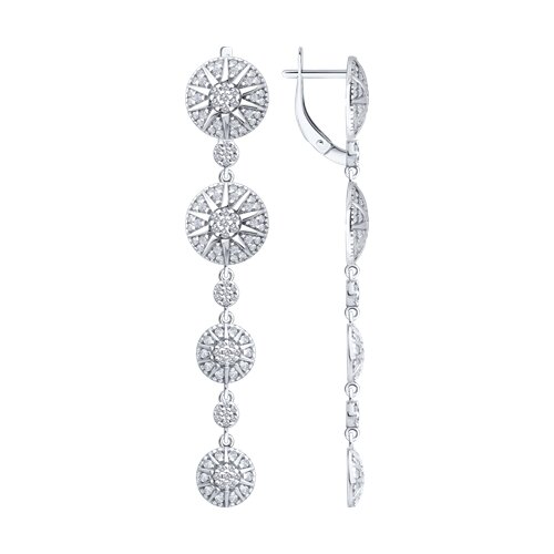 Серьги SOKOLOV - Серебро 925, Фианит (арт. 94027200)