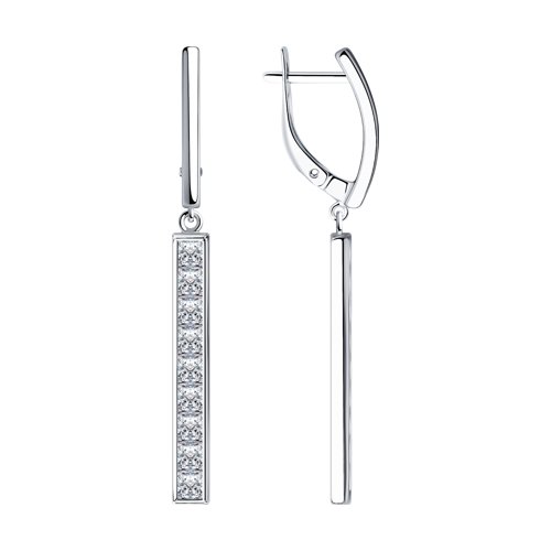 Серьги SOKOLOV - Серебро 925, Фианит (арт. 94023928)