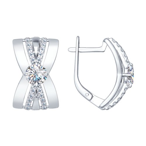 Серьги SOKOLOV - Серебро 925, Фианит (арт. 94022164)