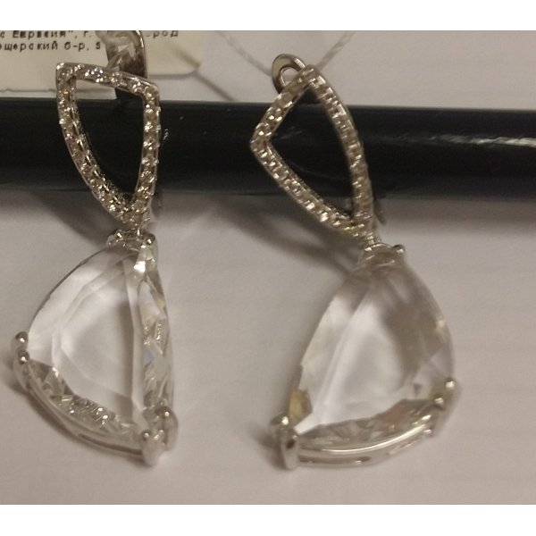 Серьги Фиделис - Серебро 925, Фианит (арт. SET13003E)