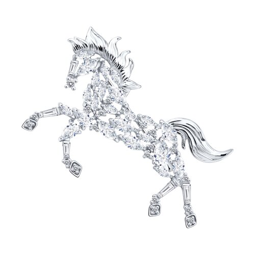 Брошь Diamant - Серебро 925, Фианит (арт. 94-140-00267-1)