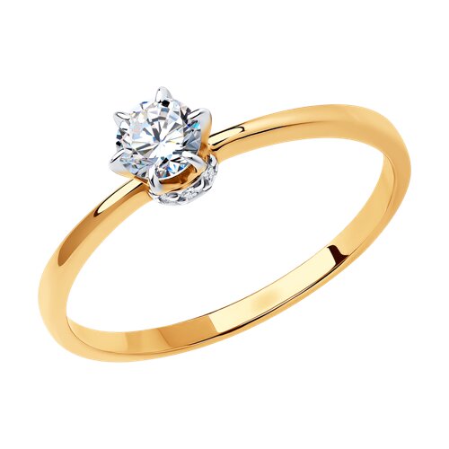 Кольцо SOKOLOV - Золото 585, Фианит (арт. 018953)