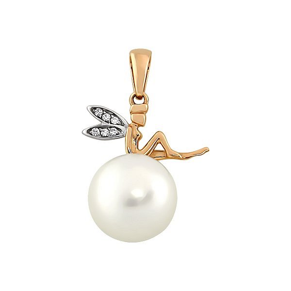 Подвеска ЮК Гранат - Золото 585, Жемчуг культивированный (арт. 41801596)