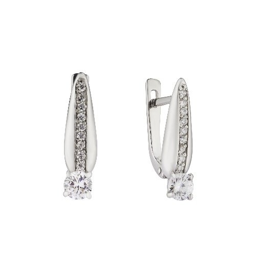 Серьги Мастер Клио - Серебро 925, Фианит (арт. 22С0069Д)