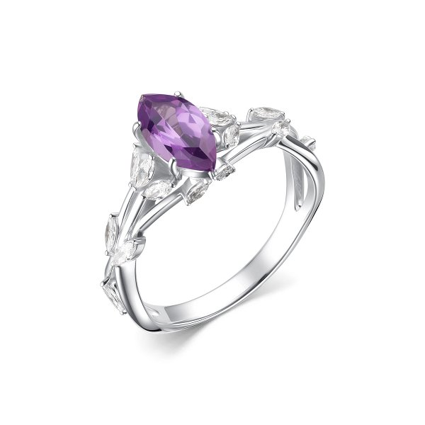 Кольцо Дар - Серебро 925, Синтетический александрит, Фианит (арт. К-5137рс94600)