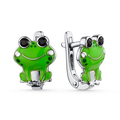 Серьги Мириада - Серебро 925, Фианит, Эмаль (арт. 901022772)