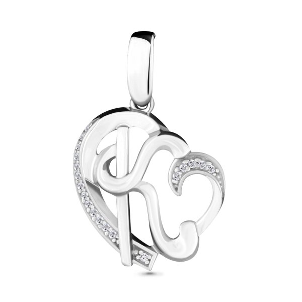 Подвеска Аквамарин - Серебро 925, Фианит (арт. 24033А.5)