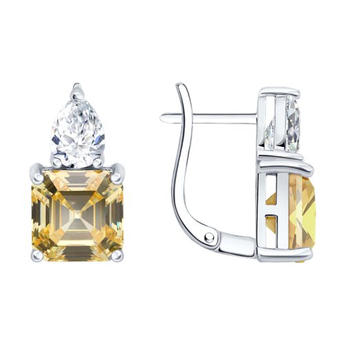 Серьги SOKOLOV - Серебро 925, Фианит (арт. 94027633-91)