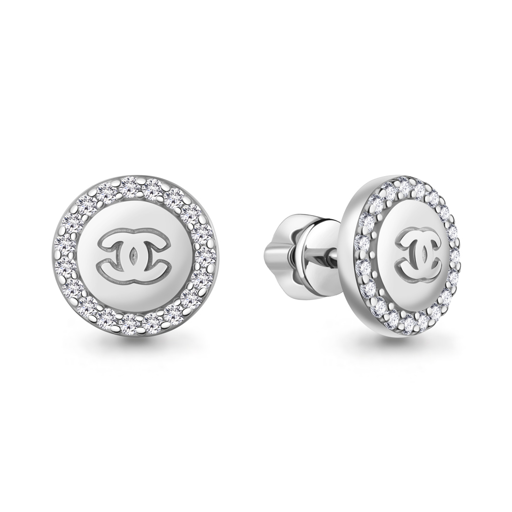 Серьги Аквамарин - Серебро 925, Фианит (арт. 401085А.5)