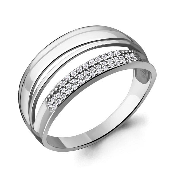 Кольцо Аквамарин - Серебро 925, Фианит (арт. 63829А.5)