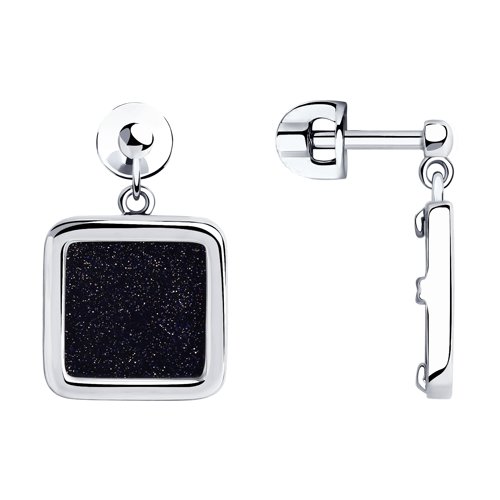 Серьги SOKOLOV - Серебро 925, Авантюриновое стекло (арт. 94023512)