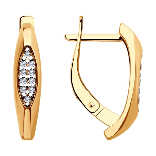 Серьги SOKOLOV - Золото 585, Фианит (арт. 0200449)