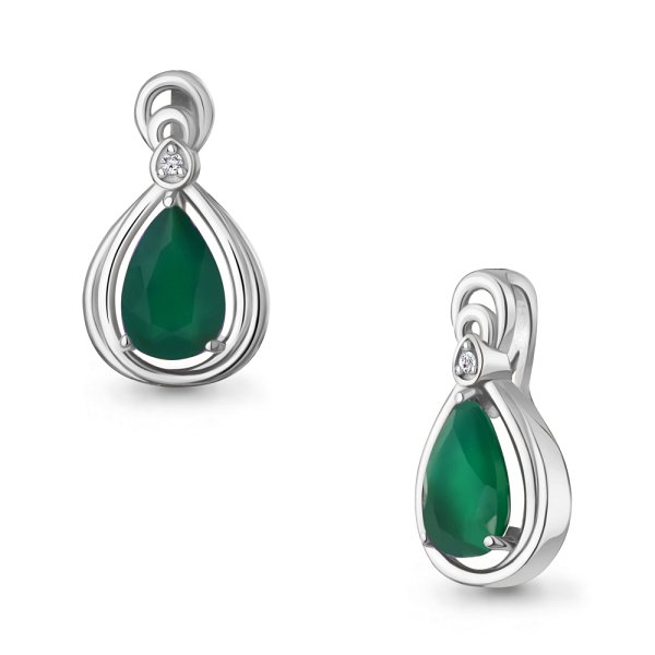 Подвеска Аквамарин - Серебро 925, Агат, Фианит (арт. 2544809А.5)