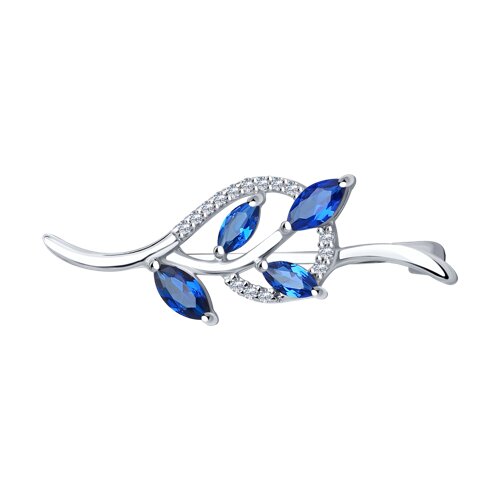 Брошь SOKOLOV - Серебро 925, Фианит (арт. 94040069)