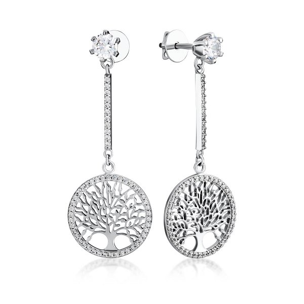 Серьги Галатея - Серебро 925, Фианит (арт. 3539.1)