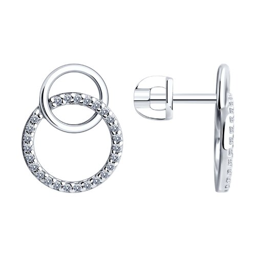 Серьги SOKOLOV - Серебро 925, Фианит (арт. 94025842)
