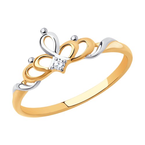 Кольцо SOKOLOV - Золото 375, Фианит (арт. 31-110-01003-1)