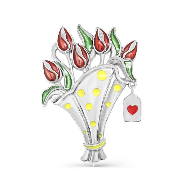 Брошь Кабаровских - Серебро 925, Эмаль (арт. 5-150-0001)