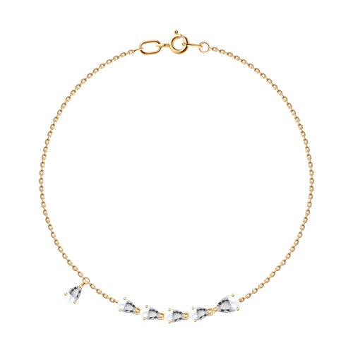 Браслет SOKOLOV - Золото 585, Горный хрусталь (арт. 750709)