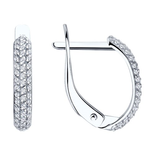 Серьги SOKOLOV - Золото 585, Фианит (арт. 028160)