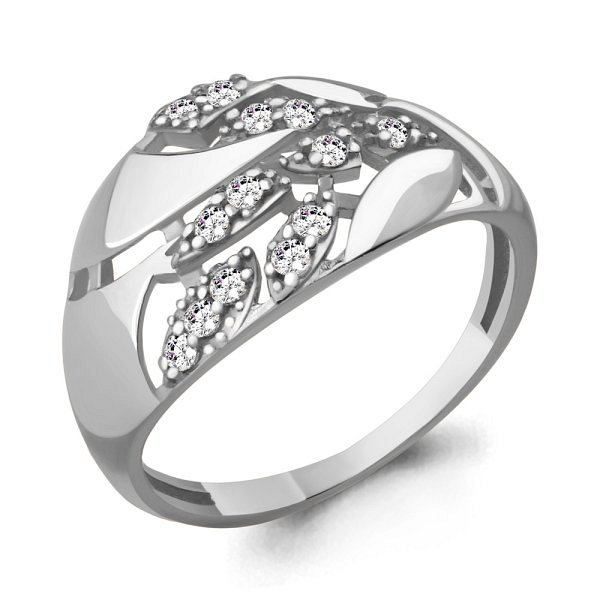 Кольцо Аквамарин - Серебро 925, Фианит (арт. 64691А.5)