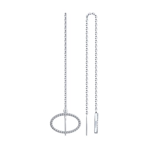 Серьги SOKOLOV - Серебро 925, Фианит (арт. 94025830)