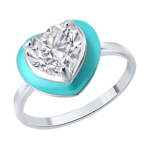 Кольцо SOKOLOV - Серебро 925, Фианит, Эмаль (арт. 94014466)