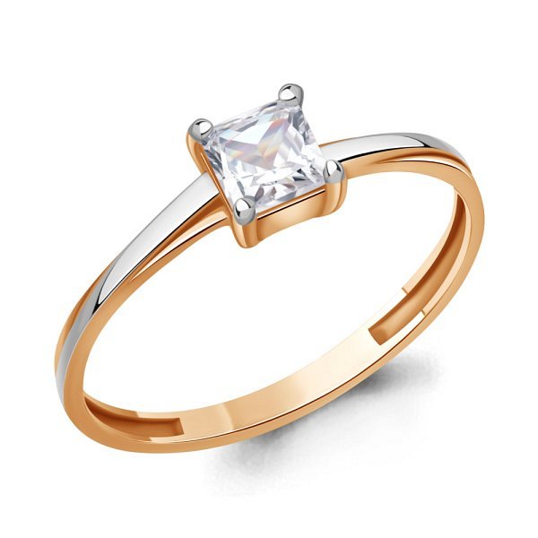 Кольцо Аквамарин - Золото 375, Фианит (арт. 600702.8)