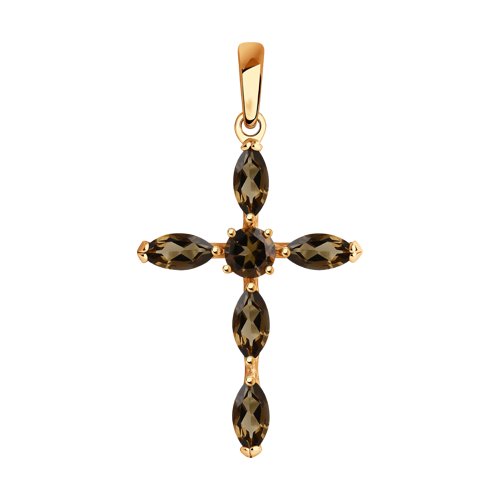 Подвеска SOKOLOV - Серебро 925, Раухтопаз (арт. 92030510)