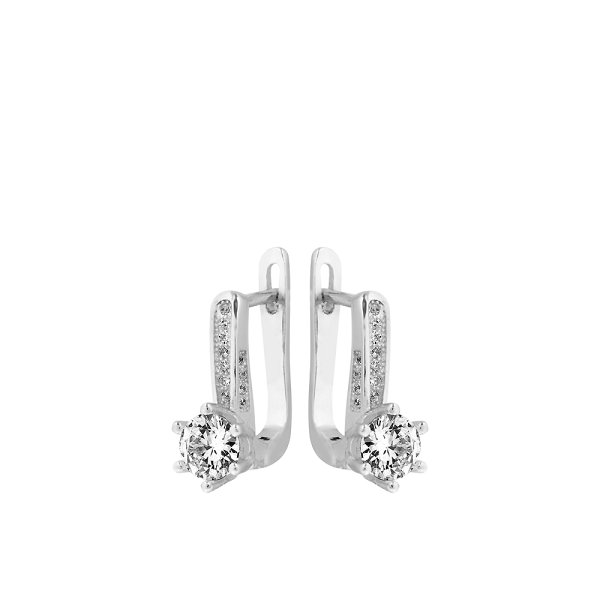 Серьги Фиделис - Серебро 925, Фианит (арт. SET5284E)