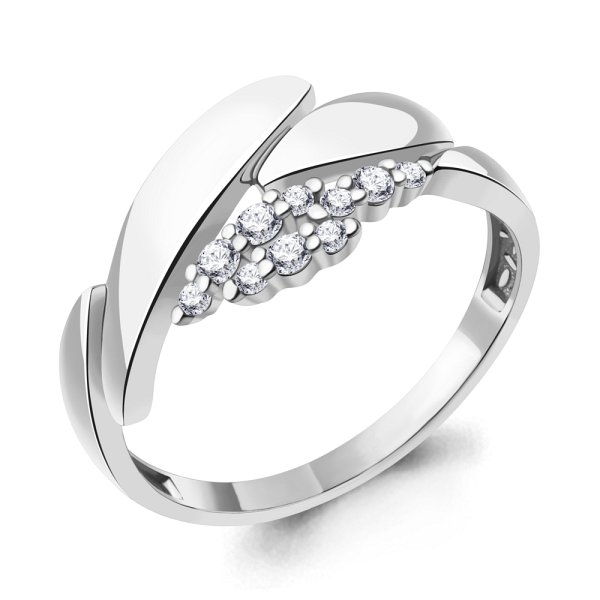 Кольцо Аквамарин - Серебро 925, Фианит (арт. 67843А.5)