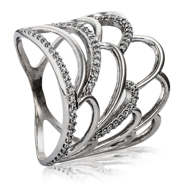 Кольцо Галатея - Серебро 925, Фианит (арт. 2508.1)