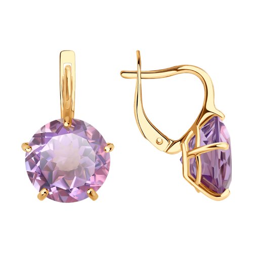 Серьги SOKOLOV - Золото 585, Аметист (арт. 727700)