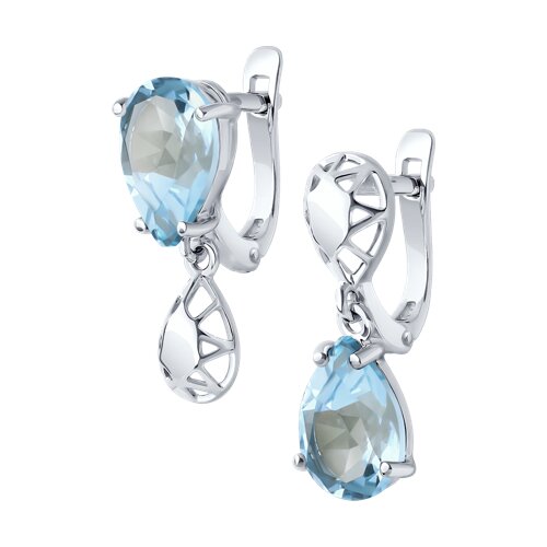 Серьги Diamant - Серебро 925, Топаз (арт. 94-320-02688-1)