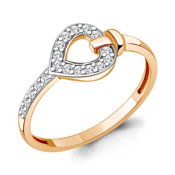 Кольцо Аквамарин - Серебро 925, Фианит (арт. 600744А.6)