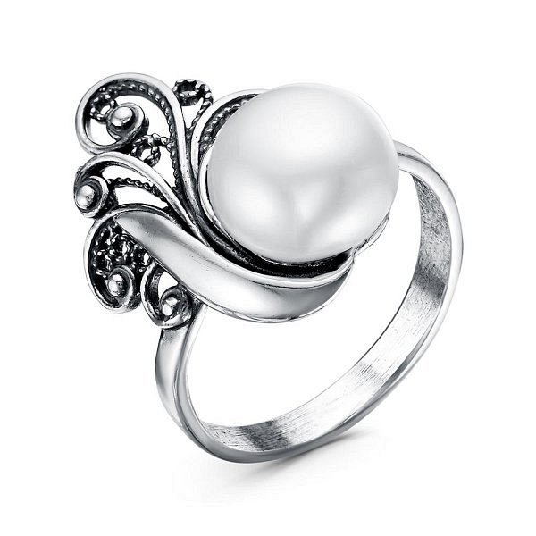 Кольцо Красная пресня - Серебро 925, Жемчуг культивированный (арт. 23313138)