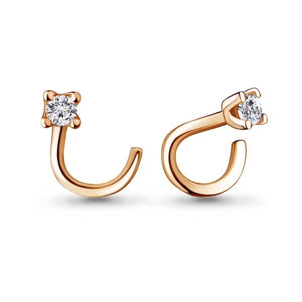 Пирсинг Аквамарин - Золото 375, Фианит (арт. 75557.8)